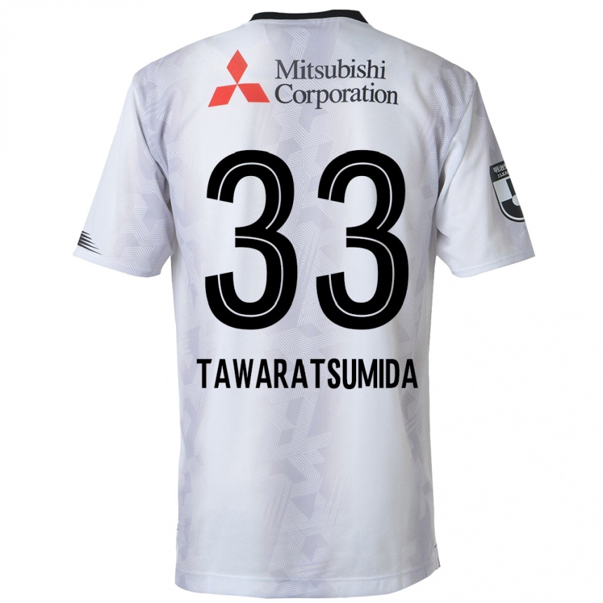 Niño Fútbol Camiseta Kota Tawaratsumida #33 Blanco Negro 2ª Equipación 2024/25