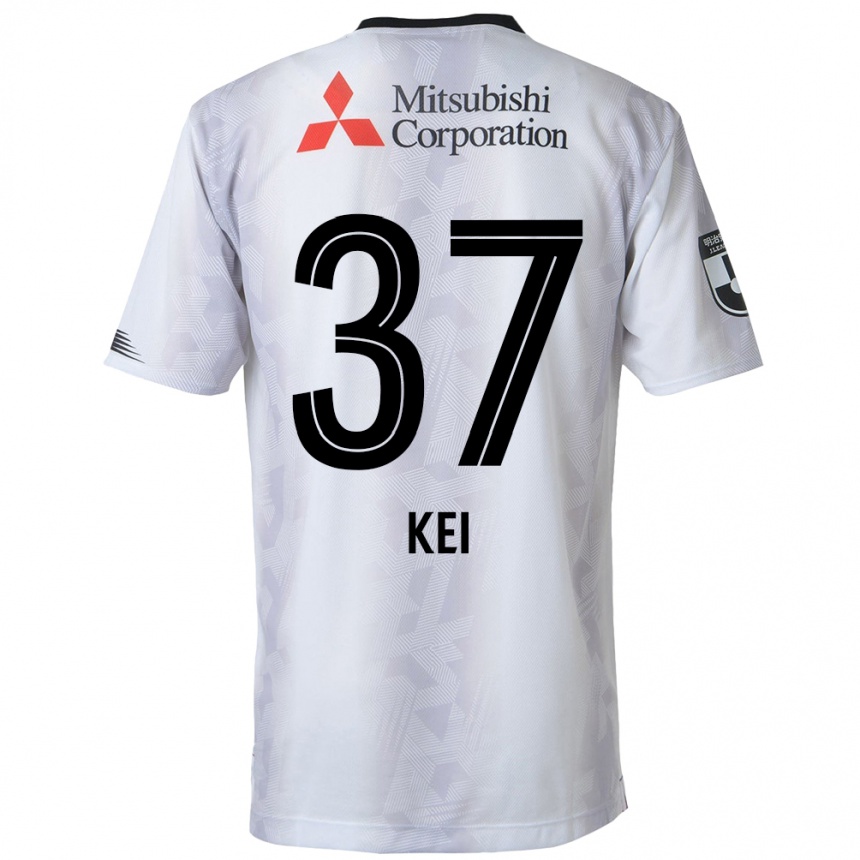 Niño Fútbol Camiseta Kei Koizumi #37 Blanco Negro 2ª Equipación 2024/25