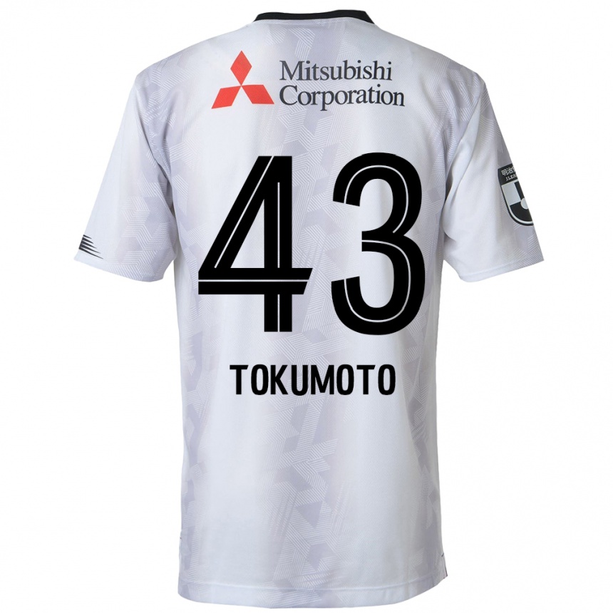 Niño Fútbol Camiseta Shuhei Tokumoto #43 Blanco Negro 2ª Equipación 2024/25