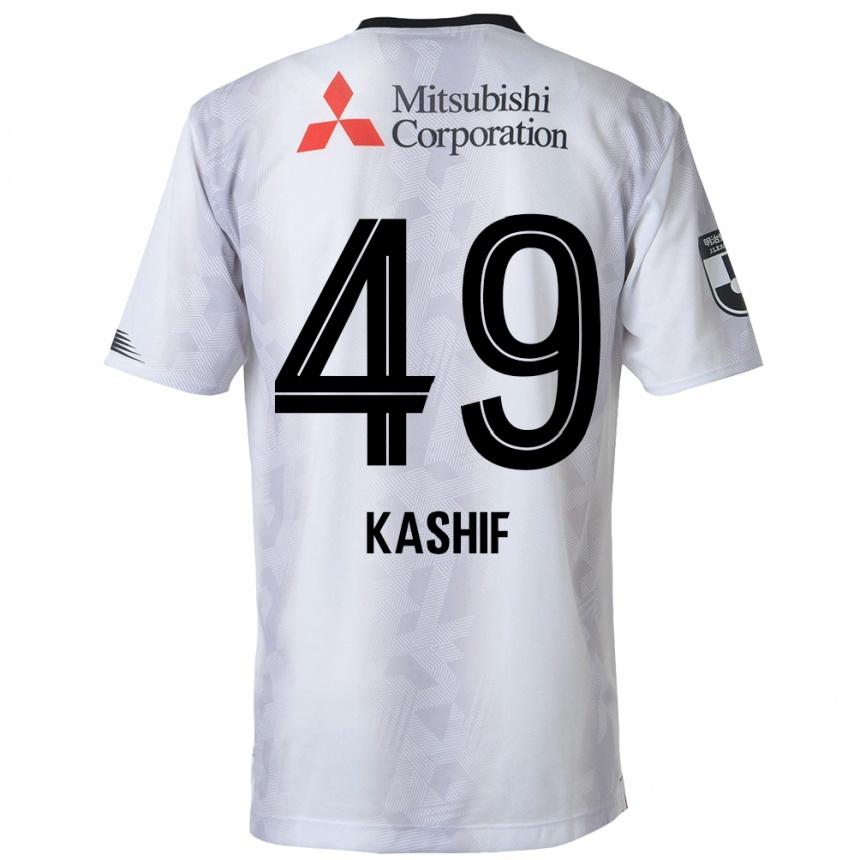 Niño Fútbol Camiseta Kashif Bangnagande #49 Blanco Negro 2ª Equipación 2024/25