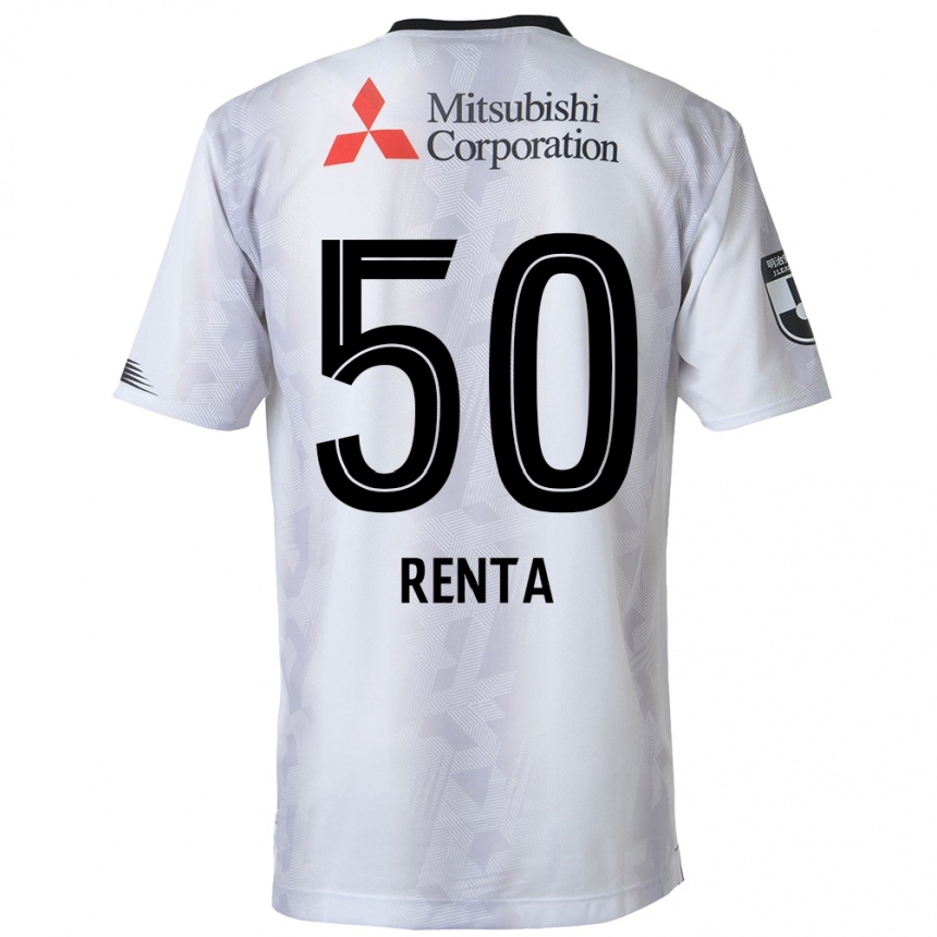 Niño Fútbol Camiseta Renta Higashi #50 Blanco Negro 2ª Equipación 2024/25