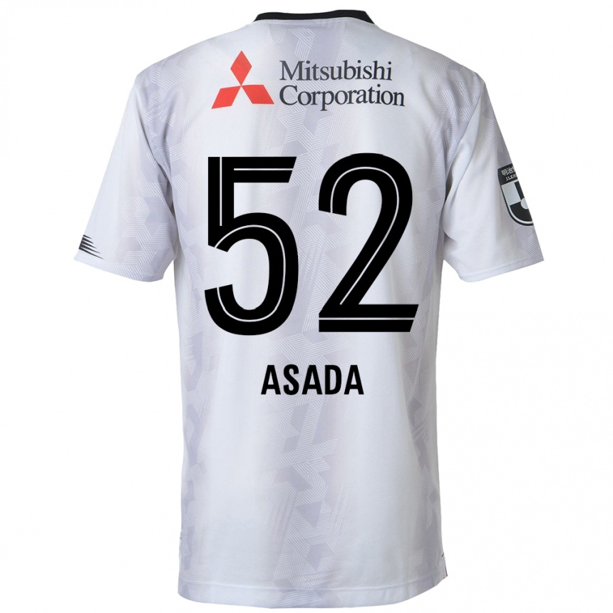 Niño Fútbol Camiseta Rui Asada #52 Blanco Negro 2ª Equipación 2024/25