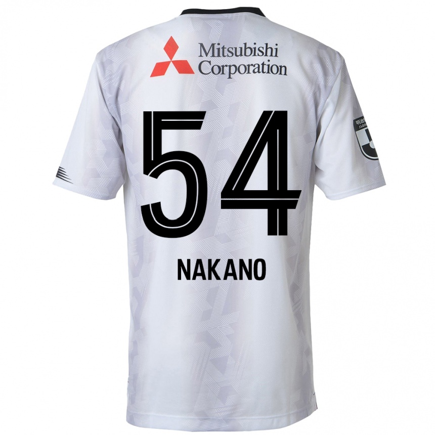 Niño Fútbol Camiseta Yui Nakano #54 Blanco Negro 2ª Equipación 2024/25