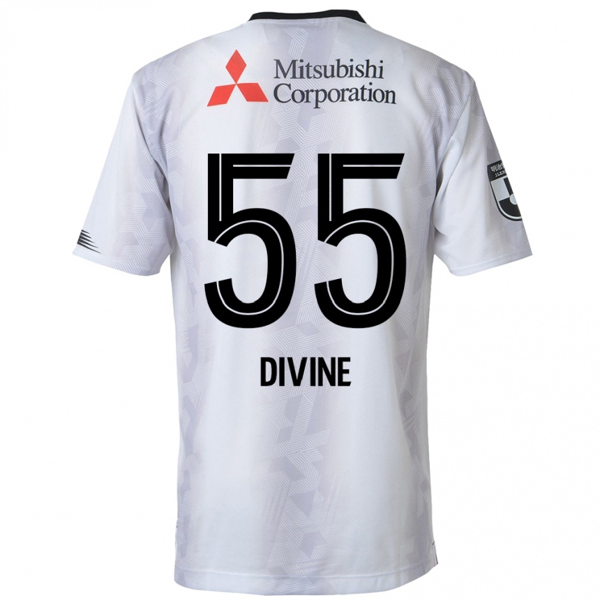 Niño Fútbol Camiseta Divine Chinedu Otani #55 Blanco Negro 2ª Equipación 2024/25