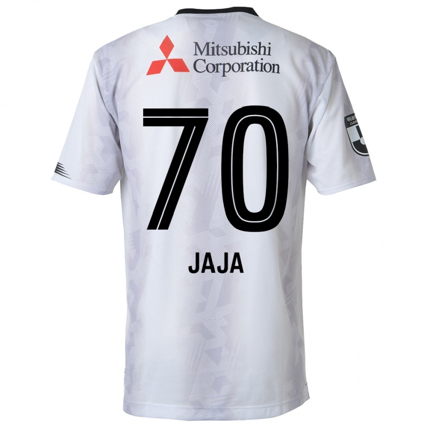 Niño Fútbol Camiseta Jája Silva #70 Blanco Negro 2ª Equipación 2024/25