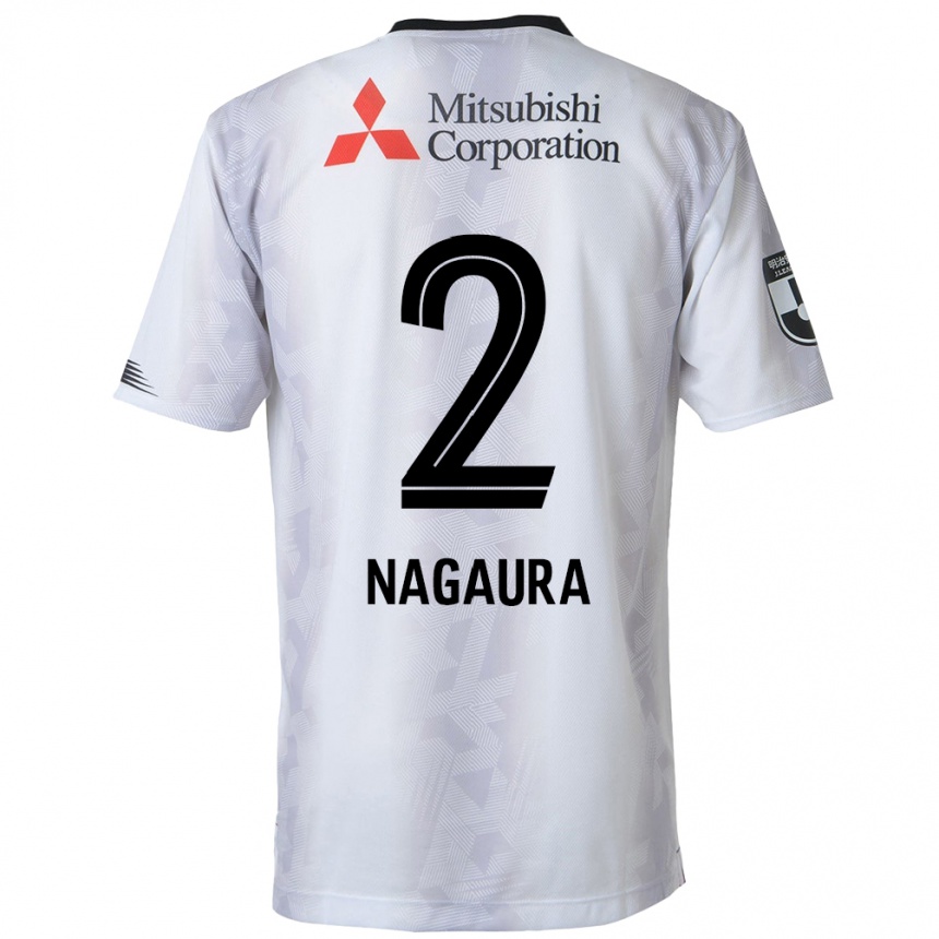 Niño Fútbol Camiseta Koshi Nagaura #2 Blanco Negro 2ª Equipación 2024/25