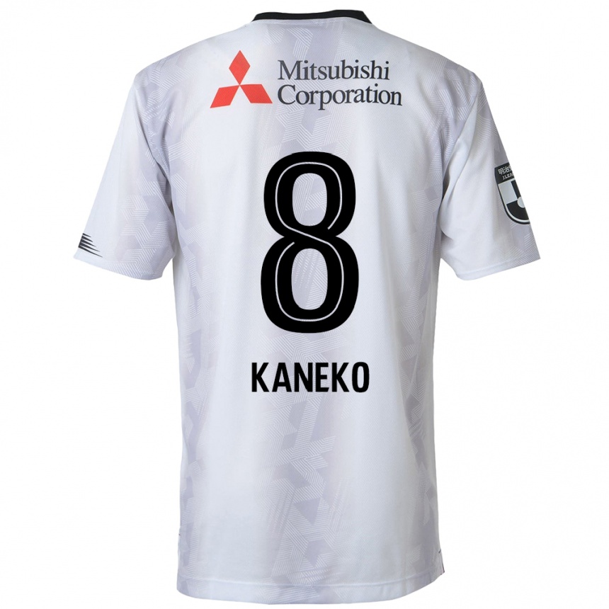 Niño Fútbol Camiseta Shunsuke Kaneko #8 Blanco Negro 2ª Equipación 2024/25