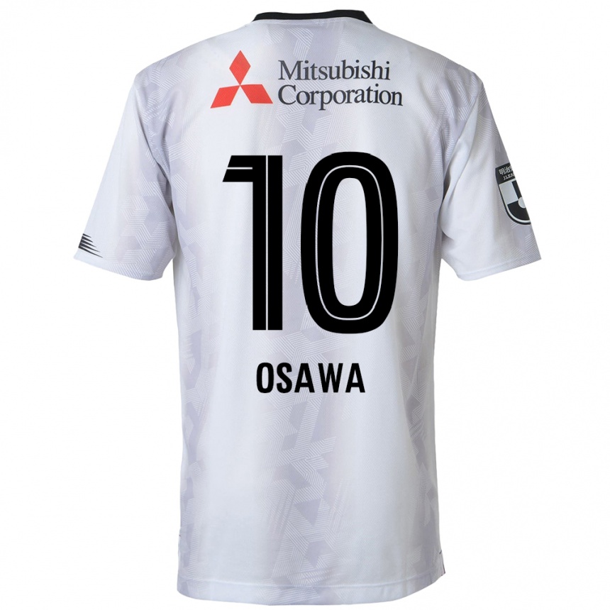 Niño Fútbol Camiseta Shuzo Osawa #10 Blanco Negro 2ª Equipación 2024/25