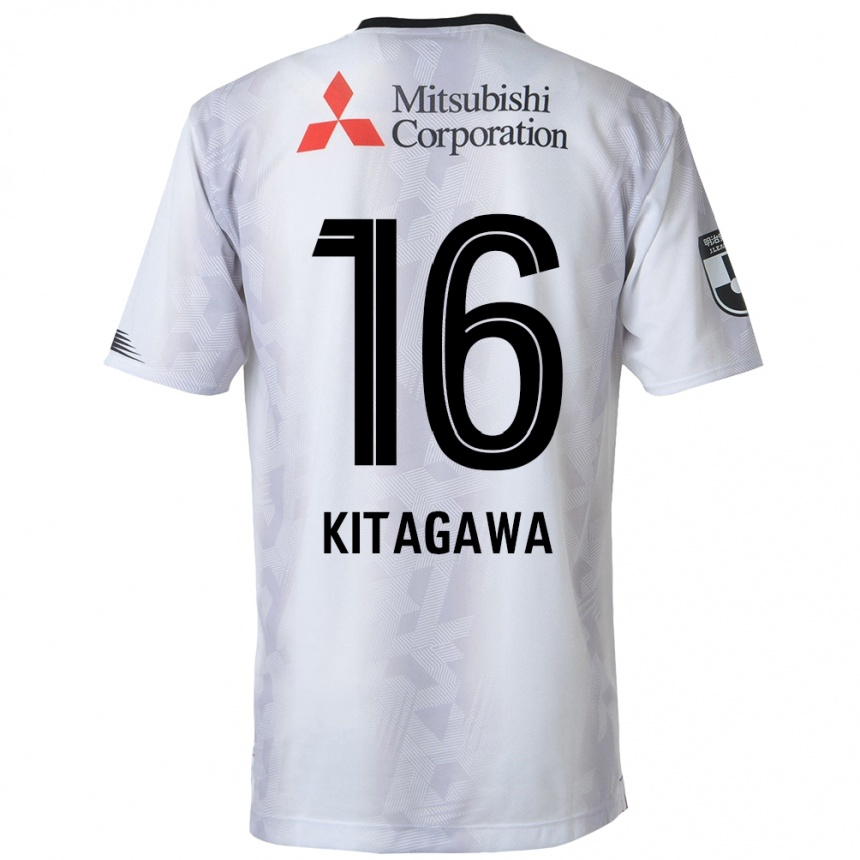 Niño Fútbol Camiseta Rento Kitagawa #16 Blanco Negro 2ª Equipación 2024/25