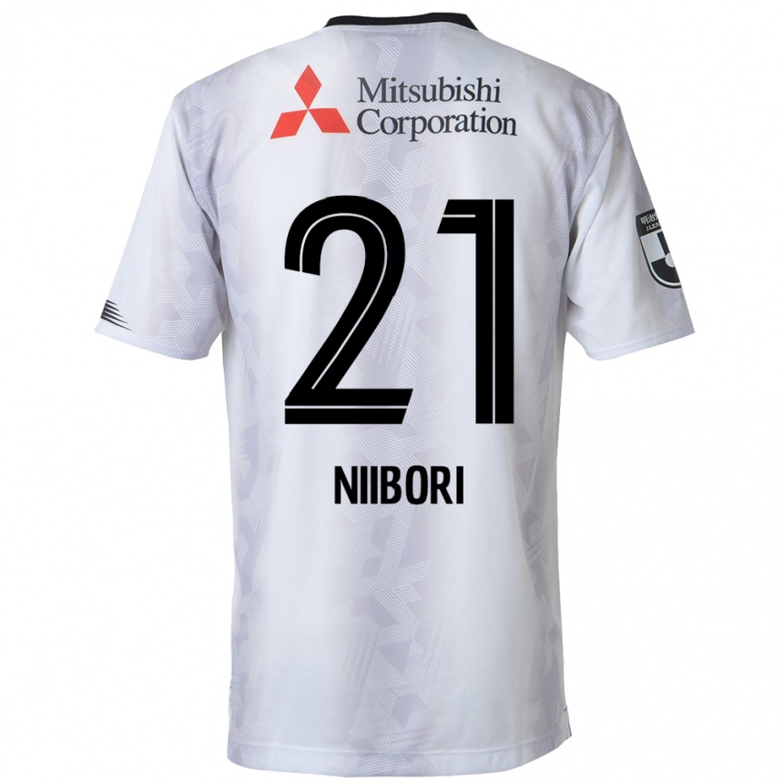 Niño Fútbol Camiseta Keita Niibori #21 Blanco Negro 2ª Equipación 2024/25