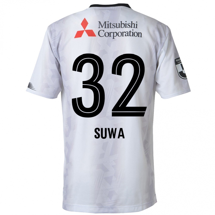 Niño Fútbol Camiseta Keita Suwa #32 Blanco Negro 2ª Equipación 2024/25