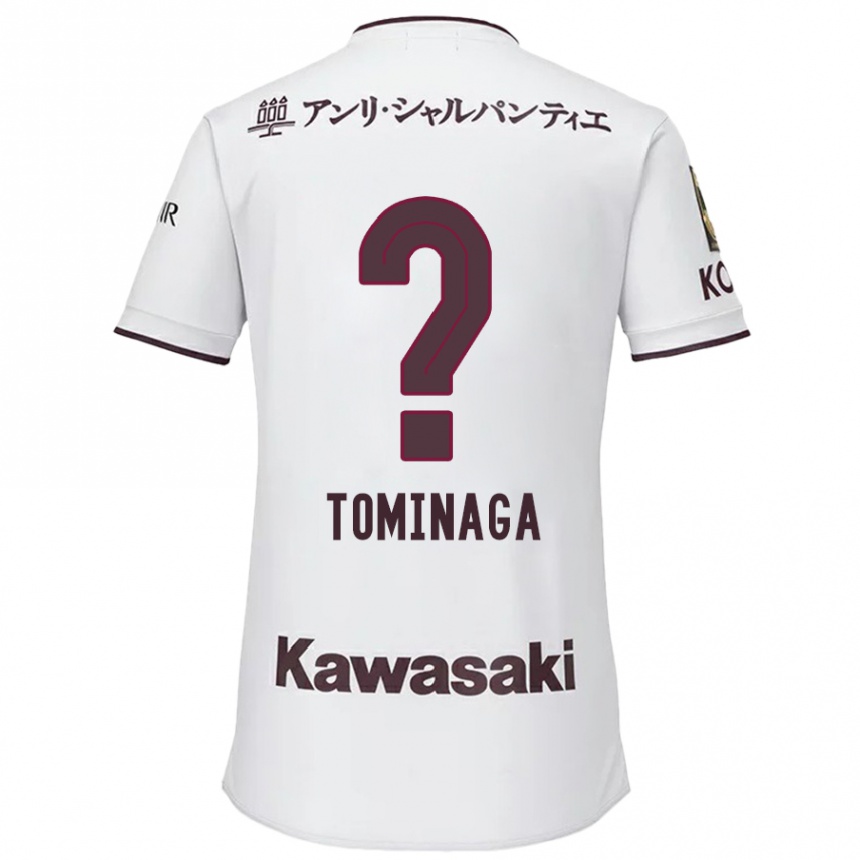 Niño Fútbol Camiseta Niina Tominaga #0 Blanco Rojo 2ª Equipación 2024/25