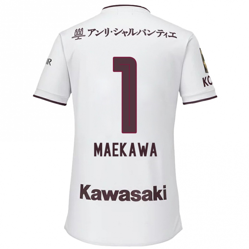 Niño Fútbol Camiseta Daiya Maekawa #1 Blanco Rojo 2ª Equipación 2024/25