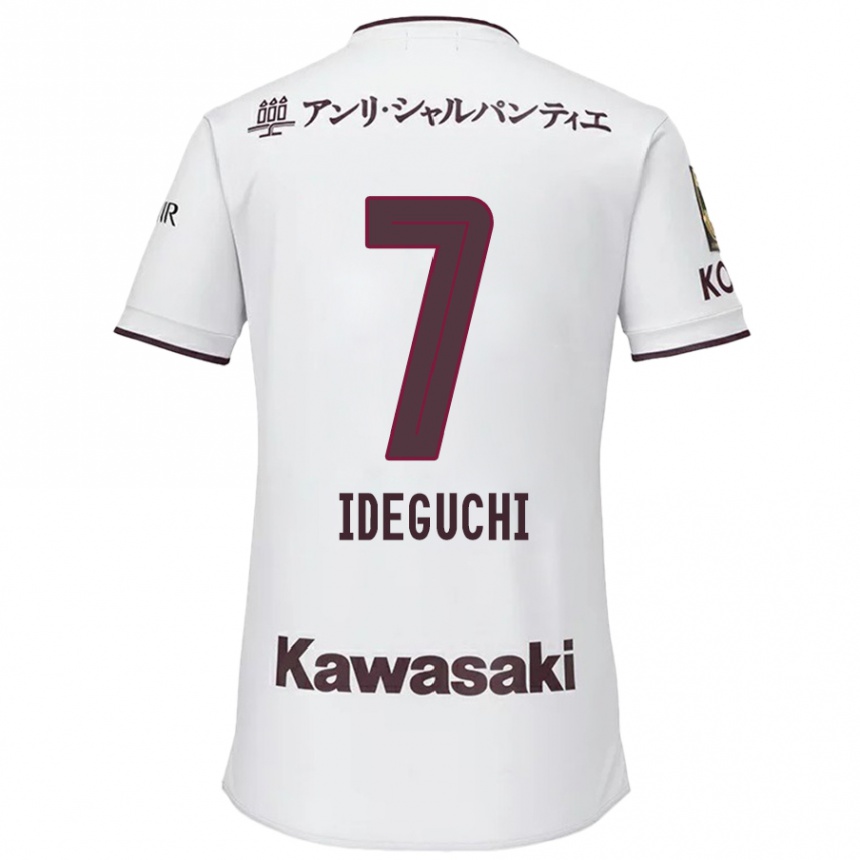 Niño Fútbol Camiseta Yosuke Ideguchi #7 Blanco Rojo 2ª Equipación 2024/25