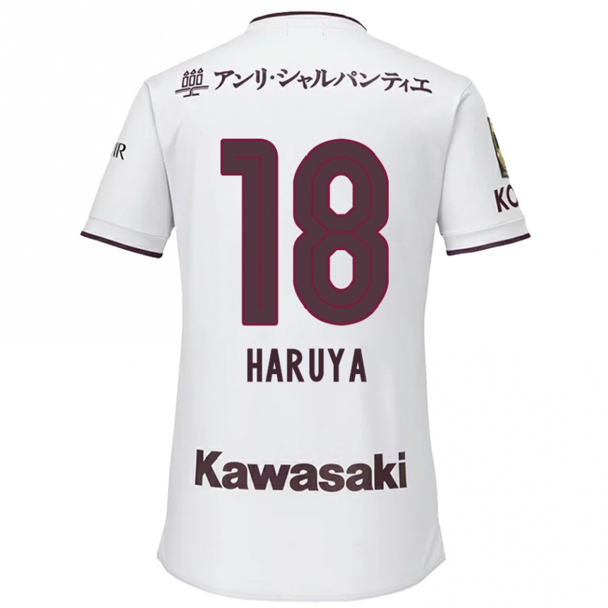 Niño Fútbol Camiseta Haruya Ide #18 Blanco Rojo 2ª Equipación 2024/25