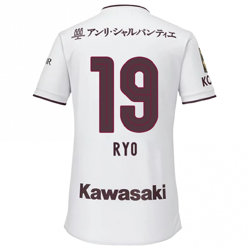 Niño Fútbol Camiseta Ryo Hatsuse #19 Blanco Rojo 2ª Equipación 2024/25