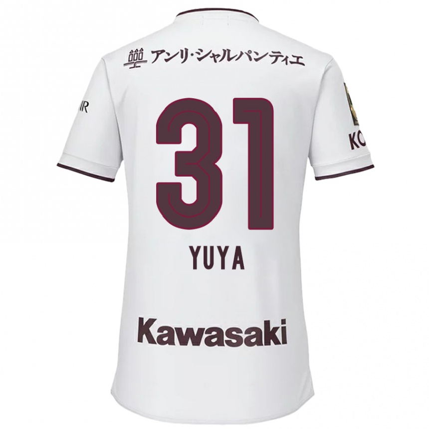 Niño Fútbol Camiseta Yuya Nakasaka #31 Blanco Rojo 2ª Equipación 2024/25