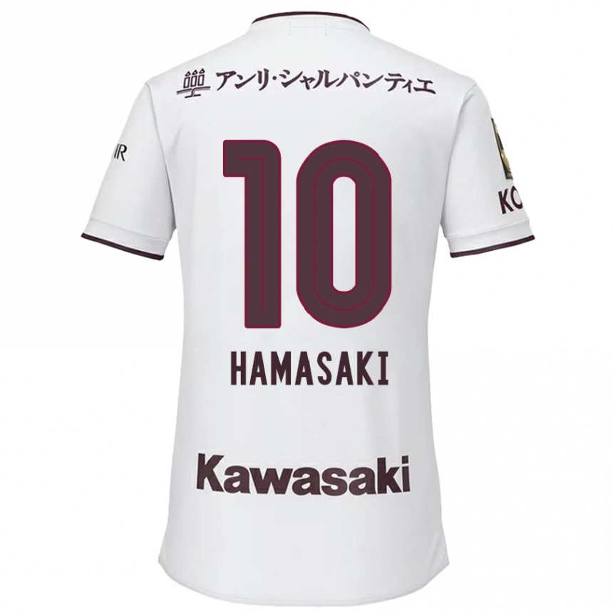 Niño Fútbol Camiseta Kento Hamasaki #10 Blanco Rojo 2ª Equipación 2024/25