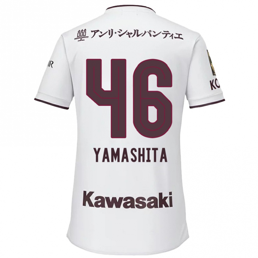 Niño Fútbol Camiseta Hiroto Yamashita #46 Blanco Rojo 2ª Equipación 2024/25