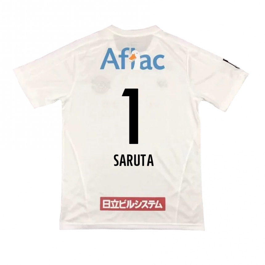 Niño Fútbol Camiseta Haruki Saruta #1 Blanco Negro 2ª Equipación 2024/25