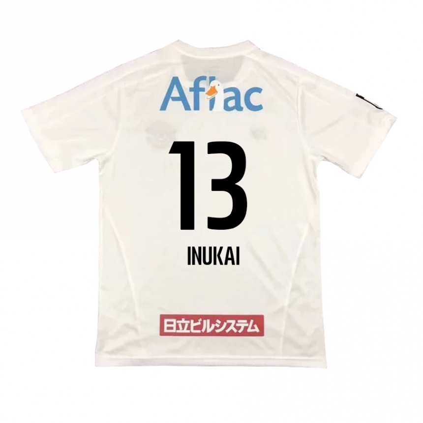 Niño Fútbol Camiseta Tomoya Inukai #13 Blanco Negro 2ª Equipación 2024/25