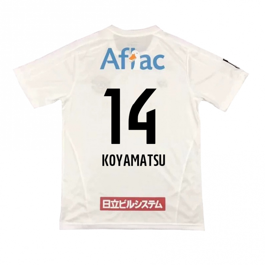 Niño Fútbol Camiseta Tomoya Koyamatsu #14 Blanco Negro 2ª Equipación 2024/25