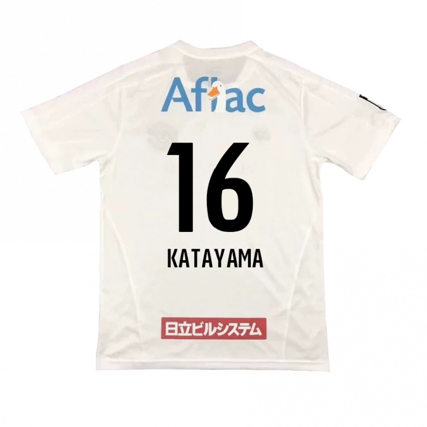 Niño Fútbol Camiseta Eiichi Katayama #16 Blanco Negro 2ª Equipación 2024/25