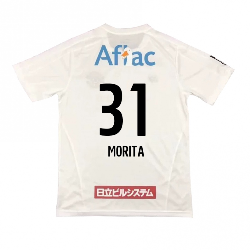 Niño Fútbol Camiseta Tatsuya Morita #31 Blanco Negro 2ª Equipación 2024/25