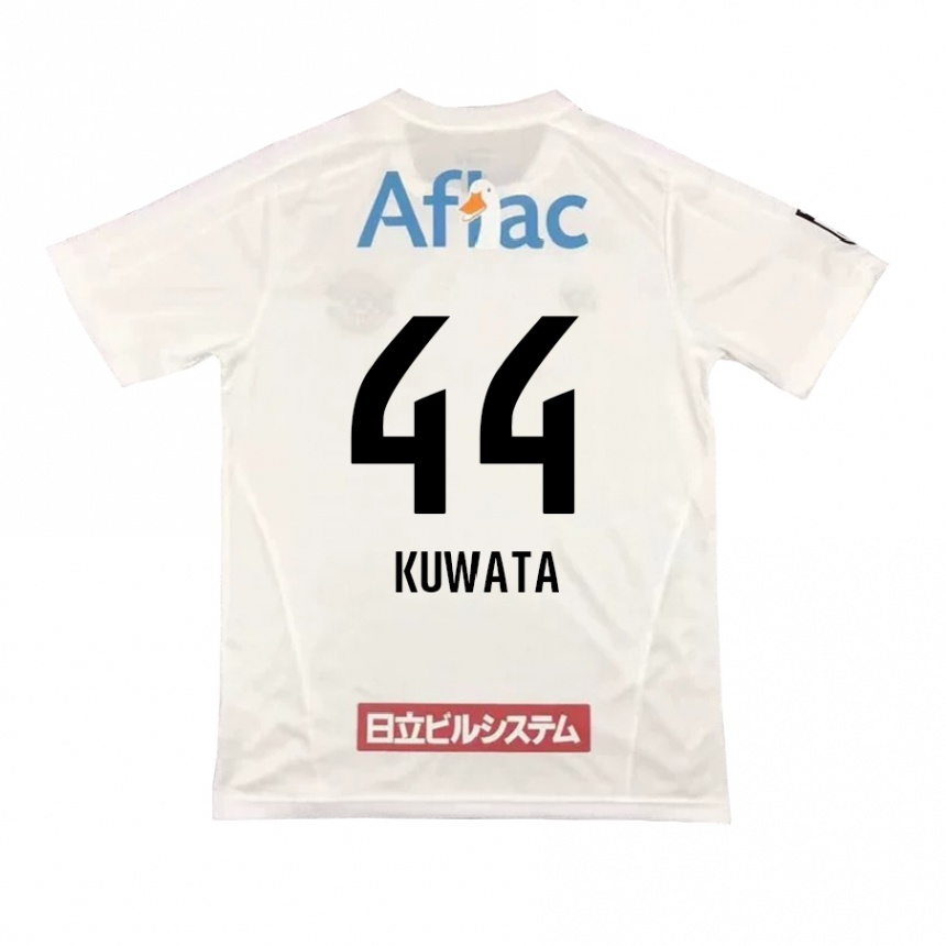 Niño Fútbol Camiseta Taisei Kuwata #44 Blanco Negro 2ª Equipación 2024/25