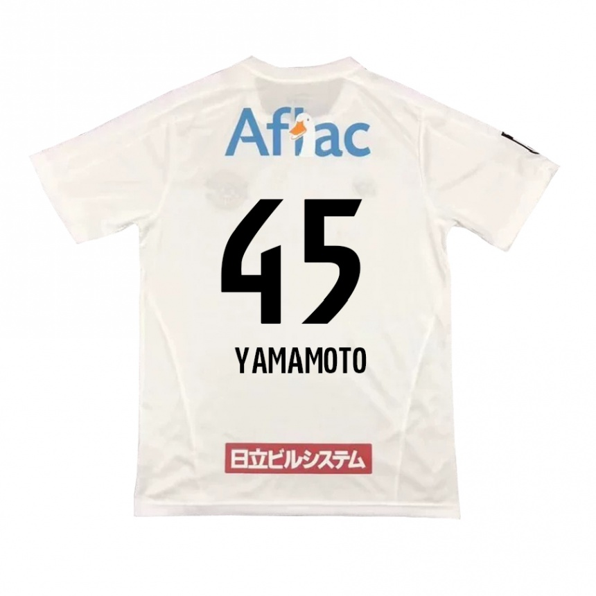 Niño Fútbol Camiseta Ota Yamamoto #45 Blanco Negro 2ª Equipación 2024/25