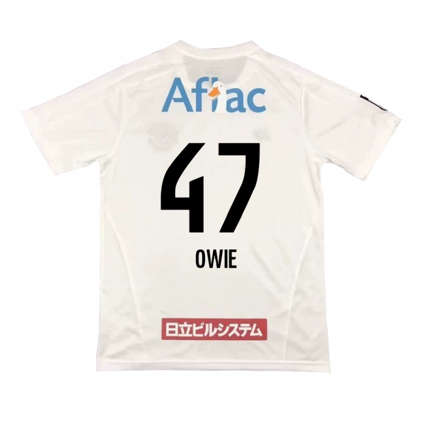 Niño Fútbol Camiseta William Owie #47 Blanco Negro 2ª Equipación 2024/25