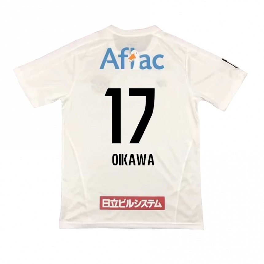 Niño Fútbol Camiseta Koki Oikawa #17 Blanco Negro 2ª Equipación 2024/25