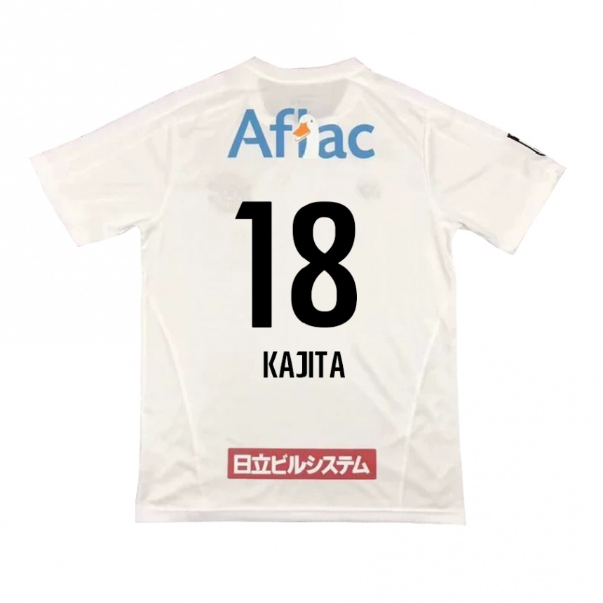 Niño Fútbol Camiseta Kento Kajita #18 Blanco Negro 2ª Equipación 2024/25