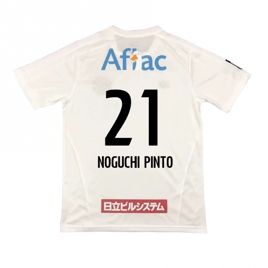 Niño Fútbol Camiseta Amato Noguchi Pinto #21 Blanco Negro 2ª Equipación 2024/25