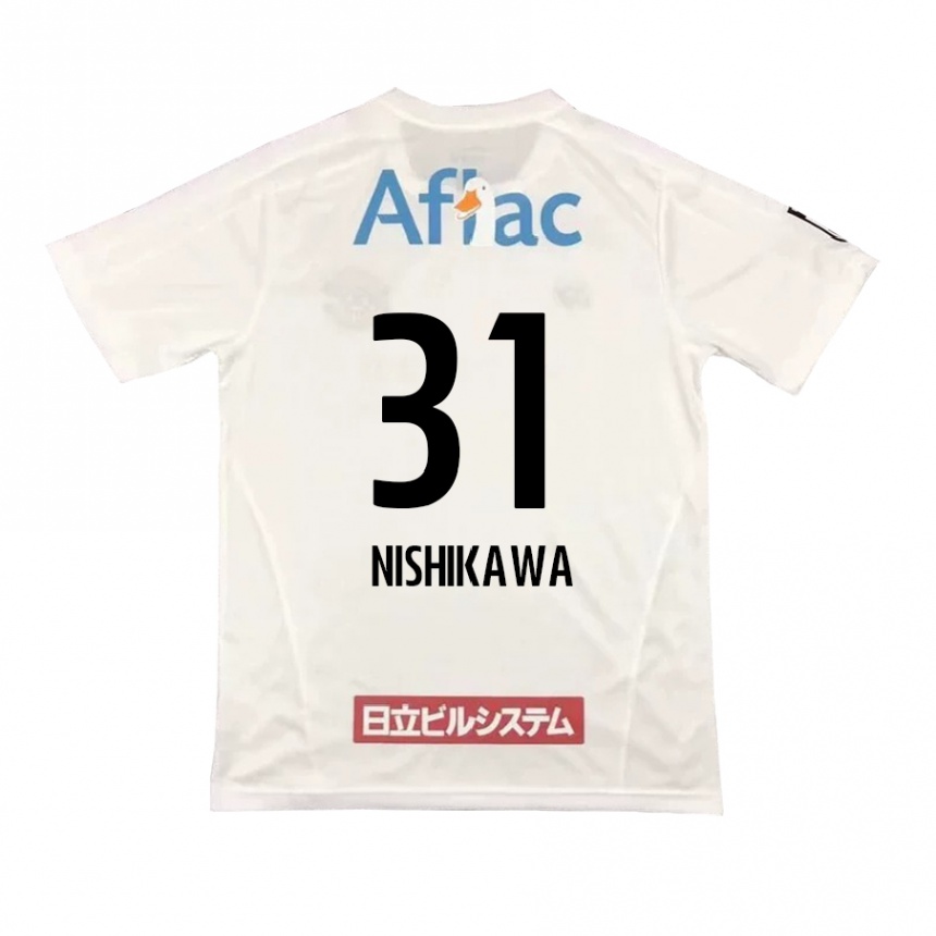 Niño Fútbol Camiseta Genki Nishikawa #31 Blanco Negro 2ª Equipación 2024/25