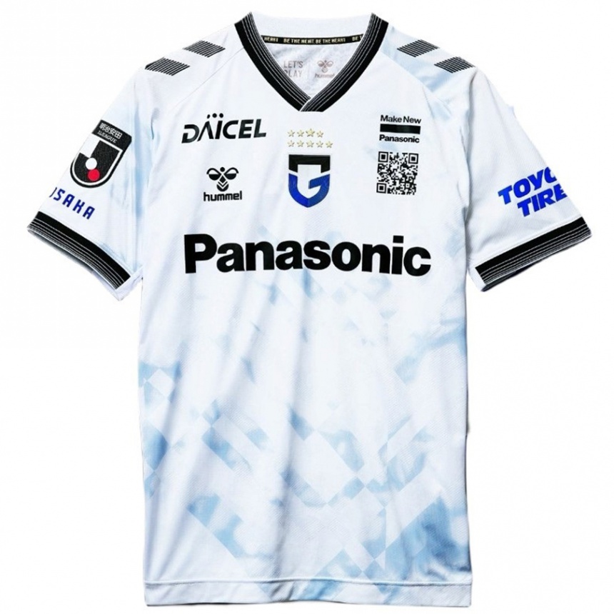 Niño Fútbol Camiseta Yusei Egawa #24 Blanco Negro 2ª Equipación 2024/25