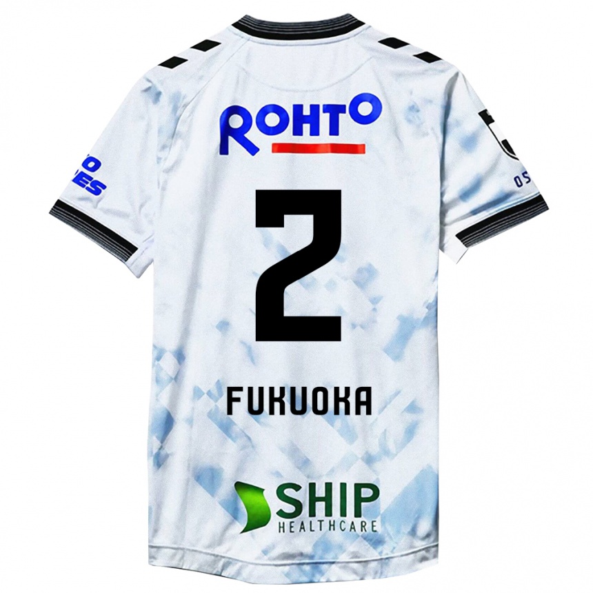 Niño Fútbol Camiseta Shota Fukuoka #2 Blanco Negro 2ª Equipación 2024/25