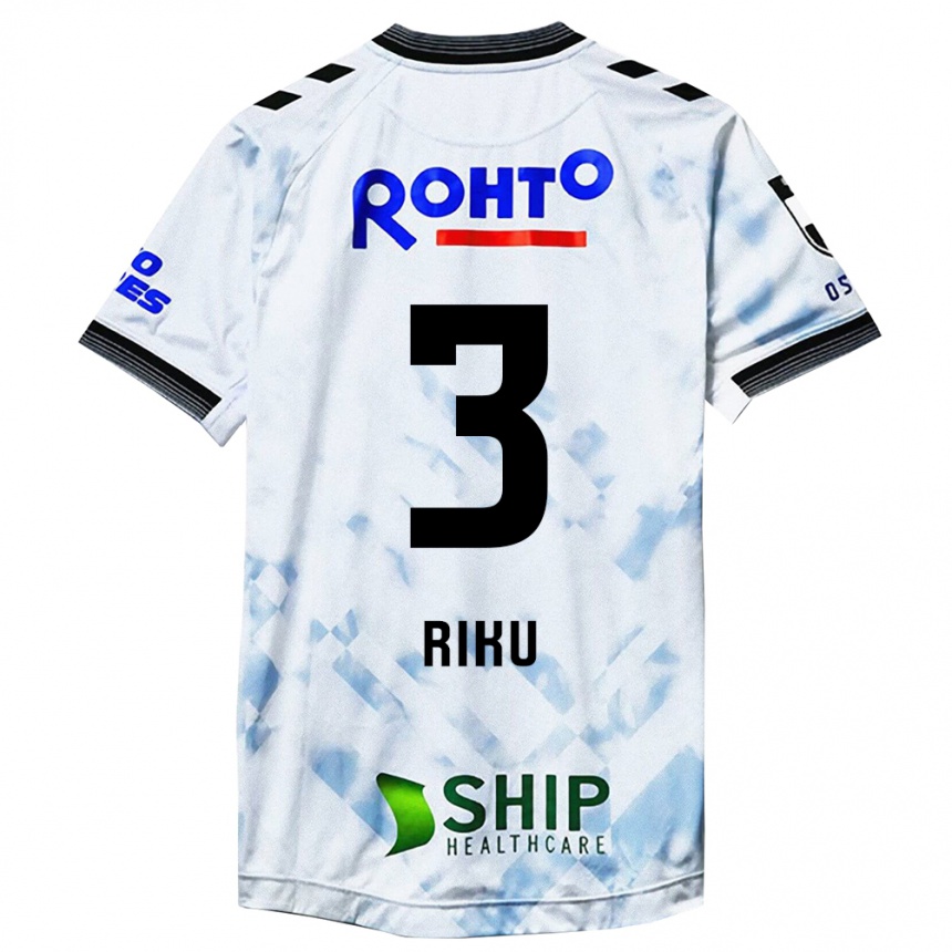 Niño Fútbol Camiseta Riku Handa #3 Blanco Negro 2ª Equipación 2024/25