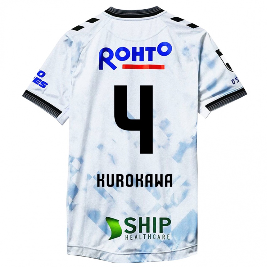 Niño Fútbol Camiseta Keisuke Kurokawa #4 Blanco Negro 2ª Equipación 2024/25