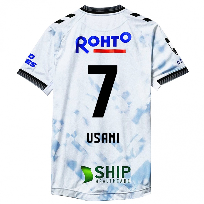 Niño Fútbol Camiseta Takashi Usami #7 Blanco Negro 2ª Equipación 2024/25