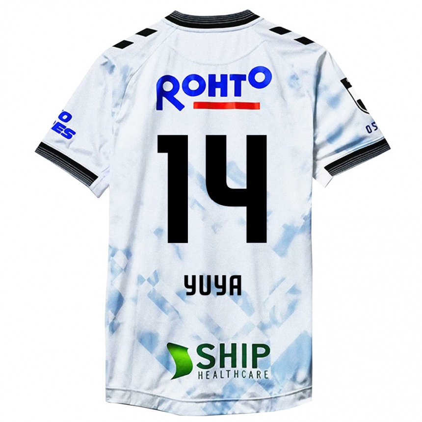 Niño Fútbol Camiseta Yuya Fukuda #14 Blanco Negro 2ª Equipación 2024/25