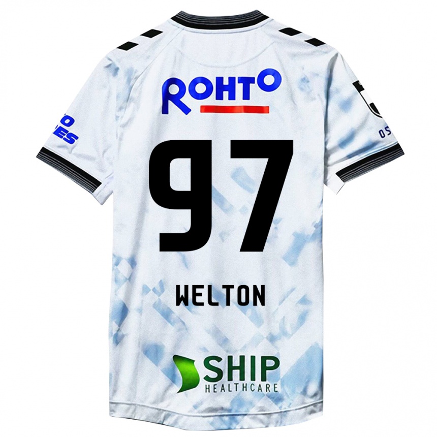 Niño Fútbol Camiseta Welton #97 Blanco Negro 2ª Equipación 2024/25