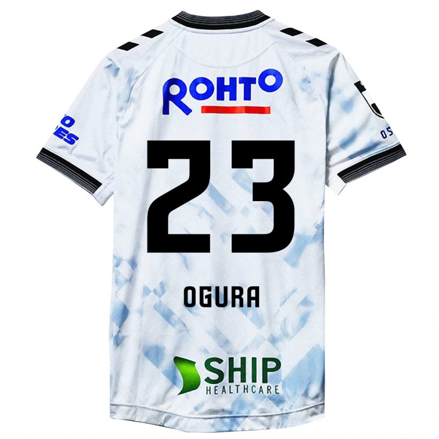 Niño Fútbol Camiseta Shimpei Ogura #23 Blanco Negro 2ª Equipación 2024/25