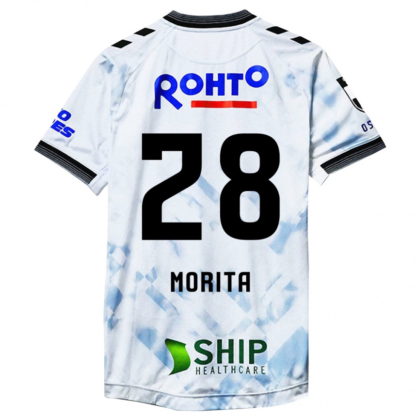 Niño Fútbol Camiseta Masahiro Morita #28 Blanco Negro 2ª Equipación 2024/25