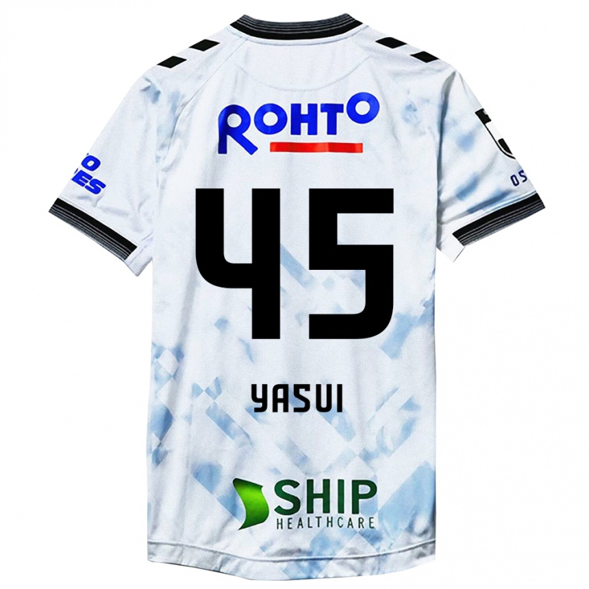 Niño Fútbol Camiseta Tsukasa Yasui #45 Blanco Negro 2ª Equipación 2024/25