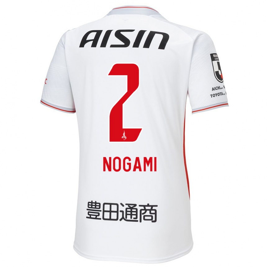 Niño Fútbol Camiseta Yuki Nogami #2 Blanco Amarillo Rojo 2ª Equipación 2024/25