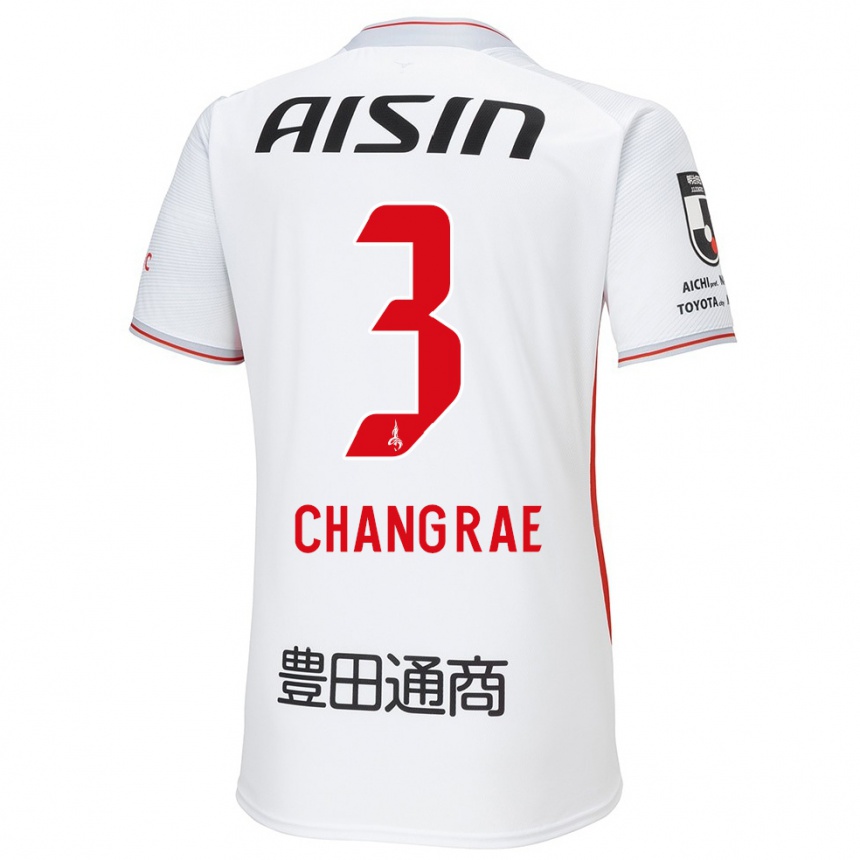 Niño Fútbol Camiseta Chang-Rae Ha #3 Blanco Amarillo Rojo 2ª Equipación 2024/25