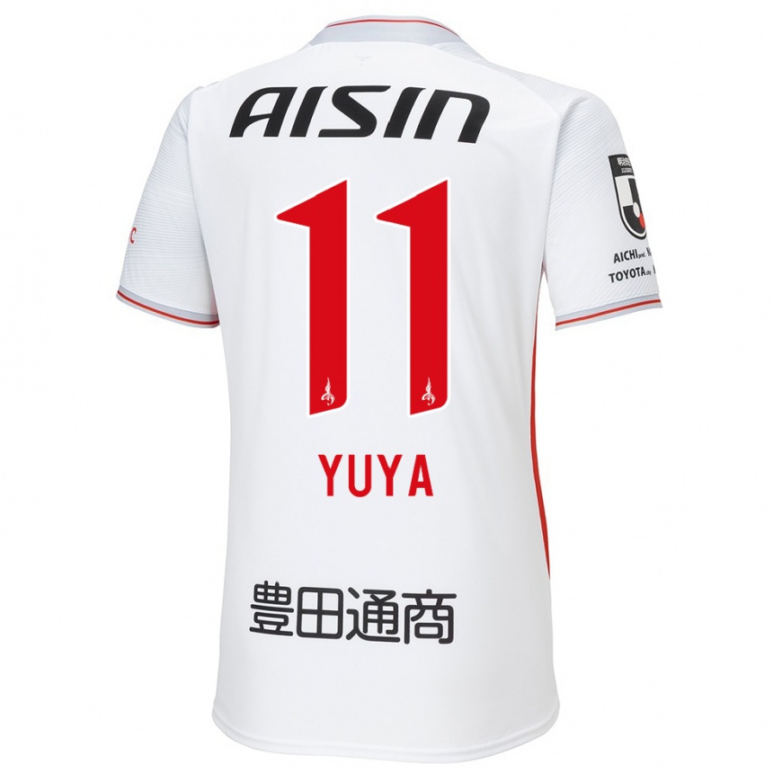 Niño Fútbol Camiseta Yuya Yamagishi #11 Blanco Amarillo Rojo 2ª Equipación 2024/25