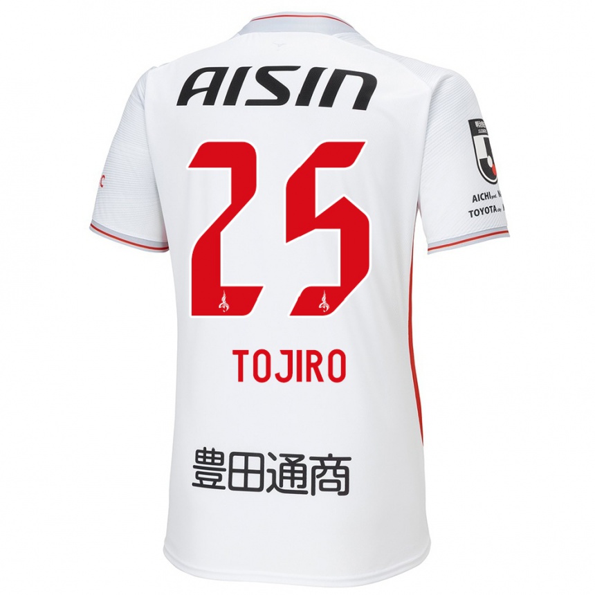 Niño Fútbol Camiseta Tojiro Kubo #25 Blanco Amarillo Rojo 2ª Equipación 2024/25