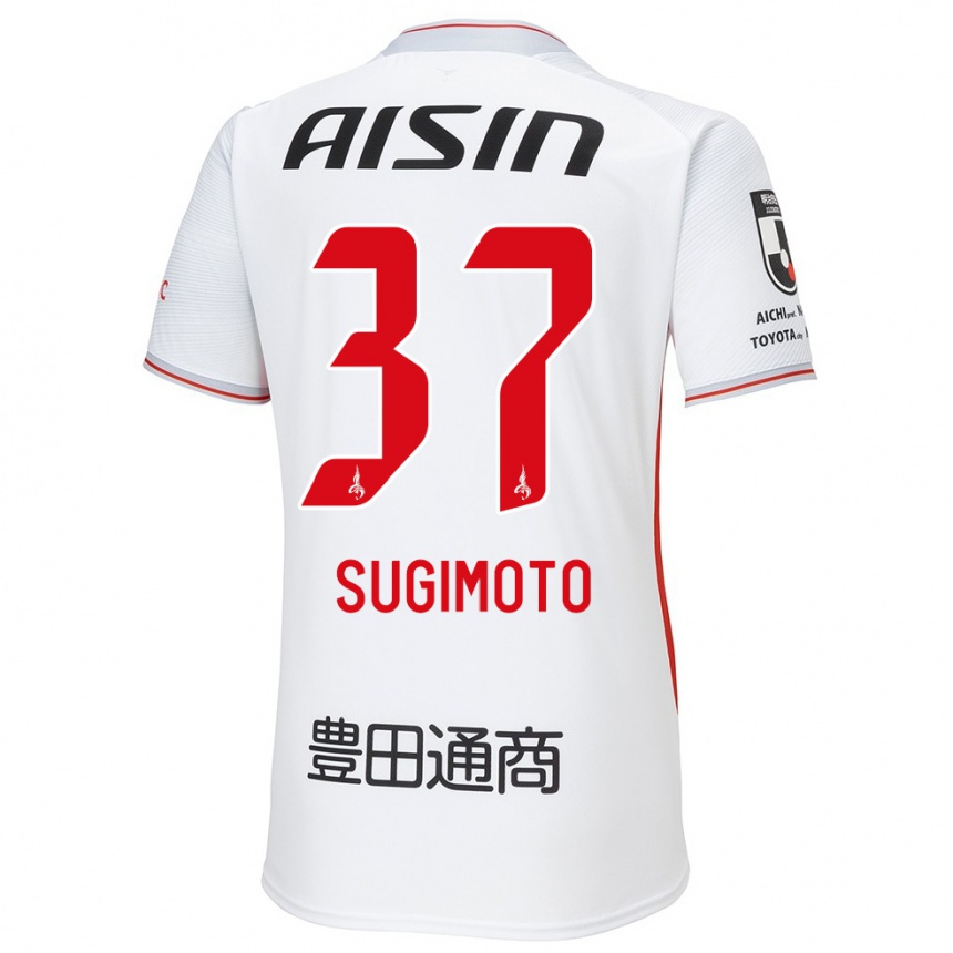 Niño Fútbol Camiseta Daichi Sugimoto #37 Blanco Amarillo Rojo 2ª Equipación 2024/25